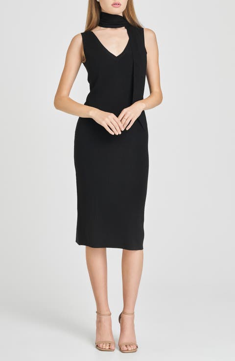 Martini Sweater Dress with Scarf