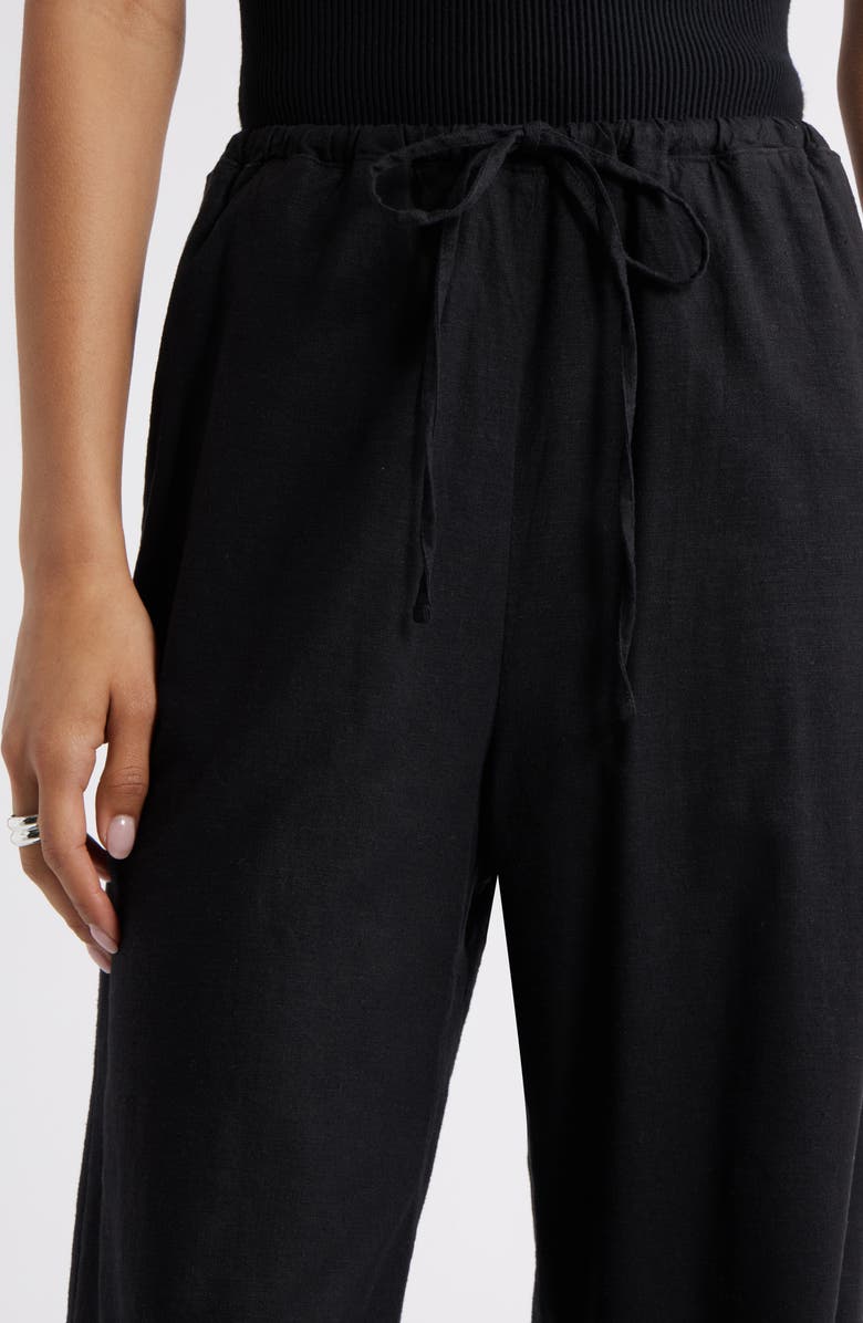 Wide Leg Linen Blend Pants