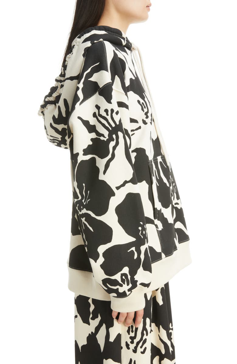 Dries Van Noten Haxell Floral Print Cotton Hoodie, Alternate, color, 
