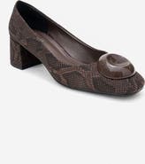 Prologue Shoes Mila Buckle Square Toe Block Heel Pump