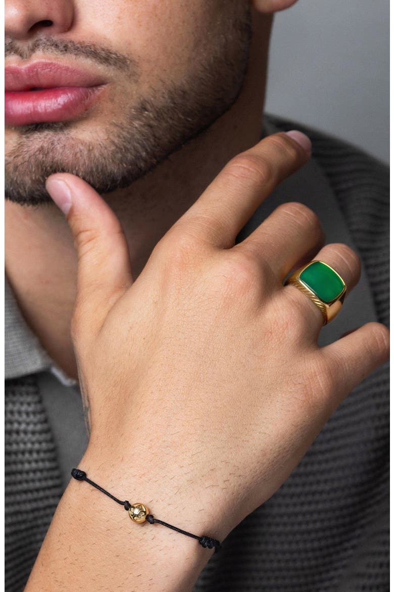 Signet Ring With Green Agate, Alternate, color, Gold / Green Agate