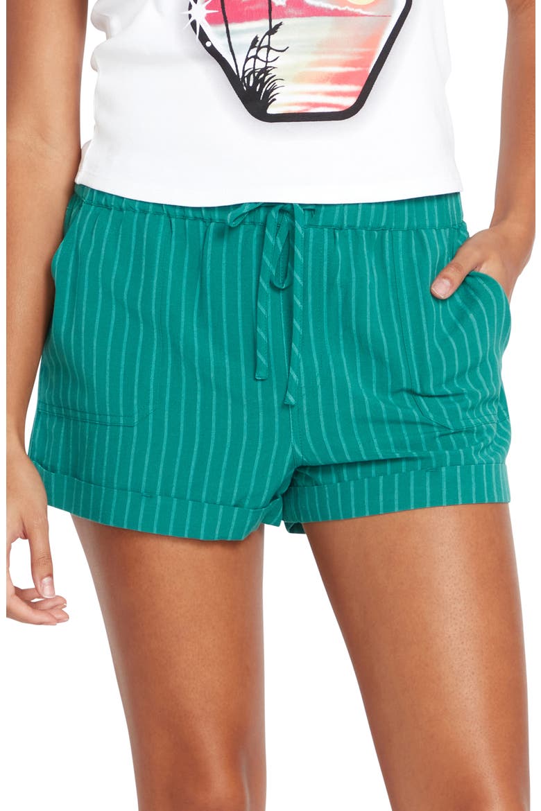 Sunday Strut Drawstring Shorts, Main, color, JADE