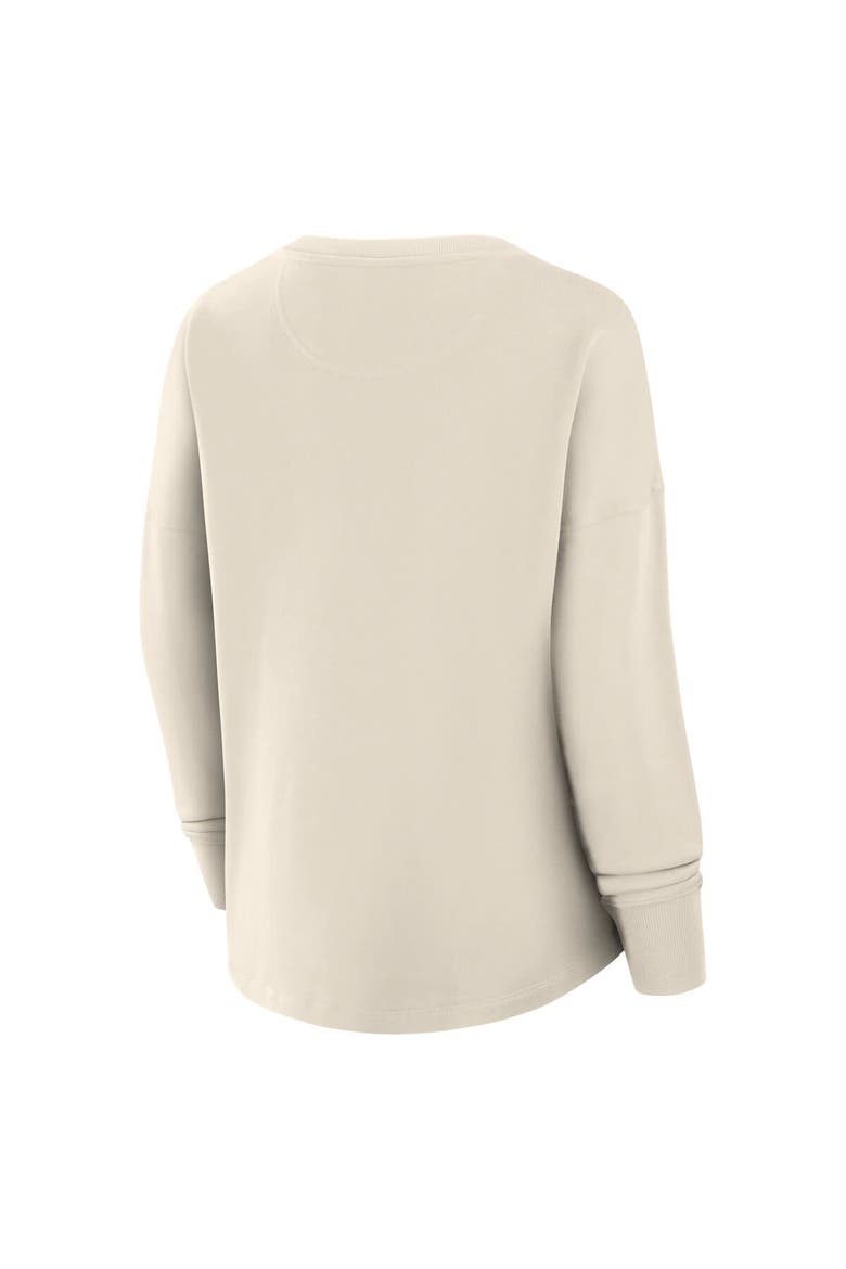 Women's Fanatics Cream Tampa Bay Lightning Oversized Slice Pullover Sweatshirt, Alternate, color, Cream