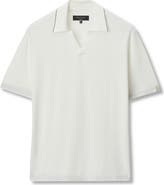 rag & bone Conrad Silk & Cotton Johnny Collar Polo