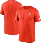 Nike Men's Nike Orange Cleveland Browns Sideline Alt Pack Small Logo Legend Performance T-Shirt