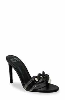 CHASE AND CHLOE Chunky Link Stiletto Mule Sandal