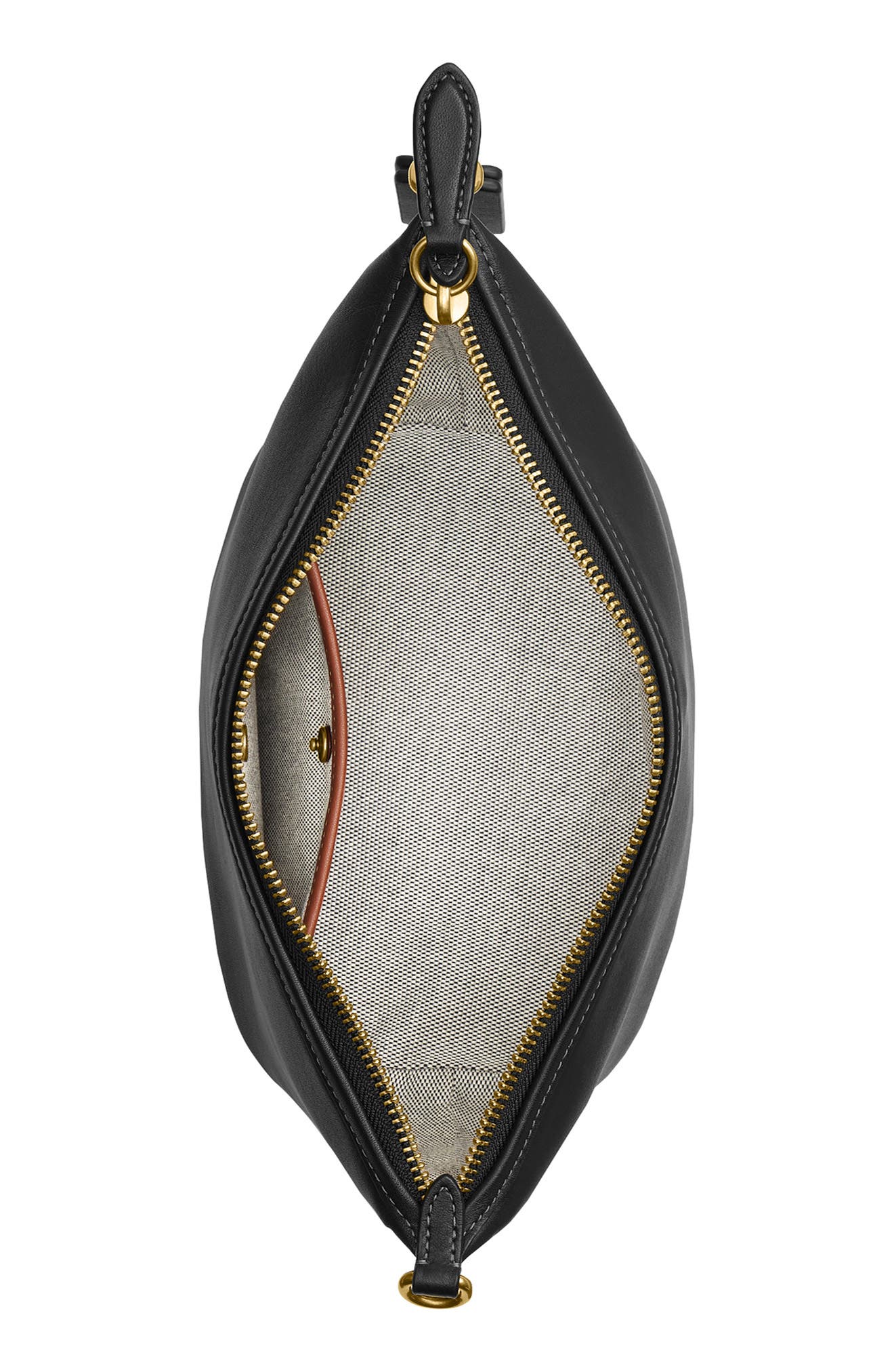 Demi Leather Shoulder Bag, Alternate, color, B4/ BLACK