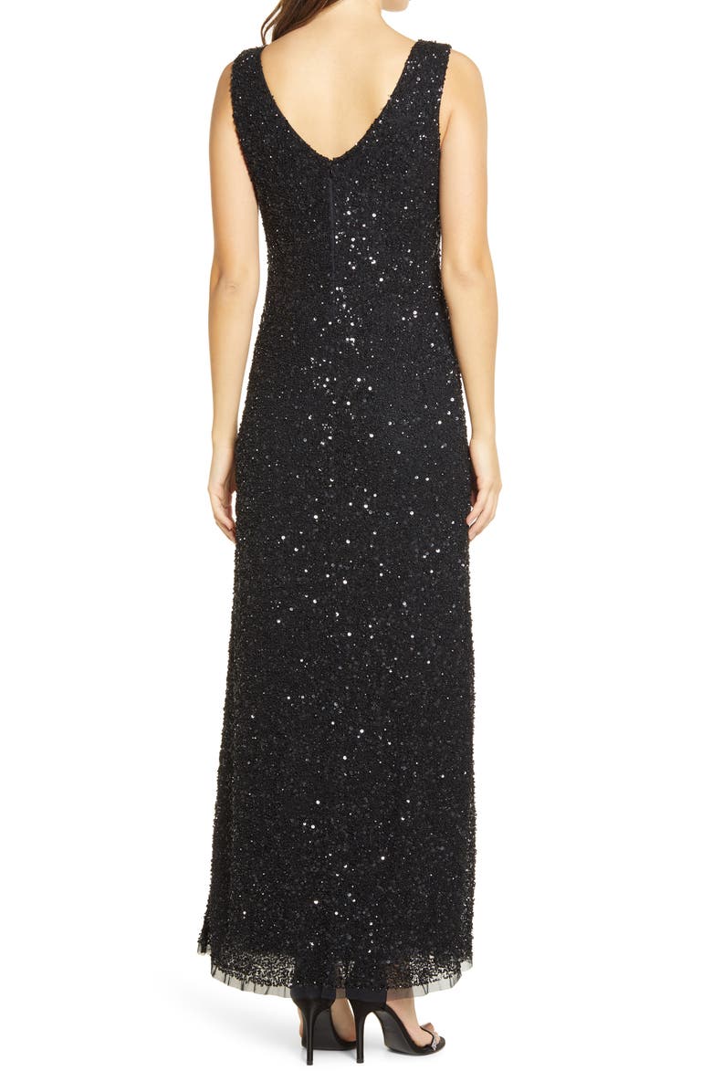 Pisarro Nights Sequin Mesh A-Line Gown, Alternate, color,