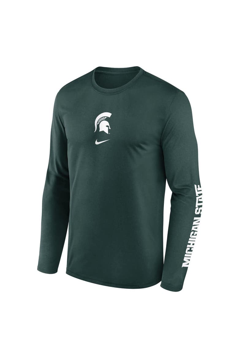 Men's Nike  Green Michigan State Spartans Primetime Two-Hit Legend Dri-FIT Long Sleeve T-Shirt, Alternate, color, Green