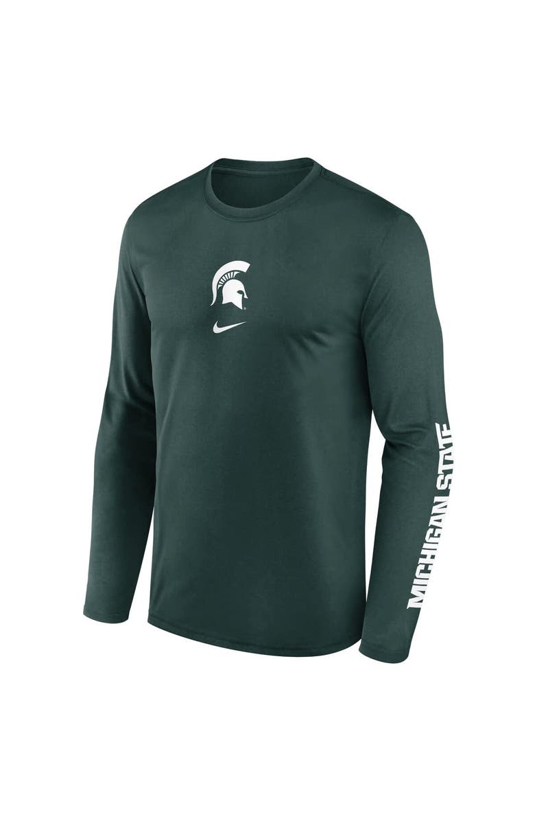 Nike Men's Nike  Green Michigan State Spartans Primetime Two-Hit Legend Dri-FIT Long Sleeve T-Shirt, Alternate, color, Green