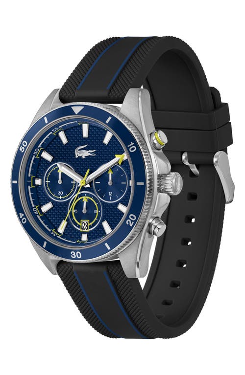 Lacoste Mainsail Chronograph Silicone Strap Watch, 43mm In Blue