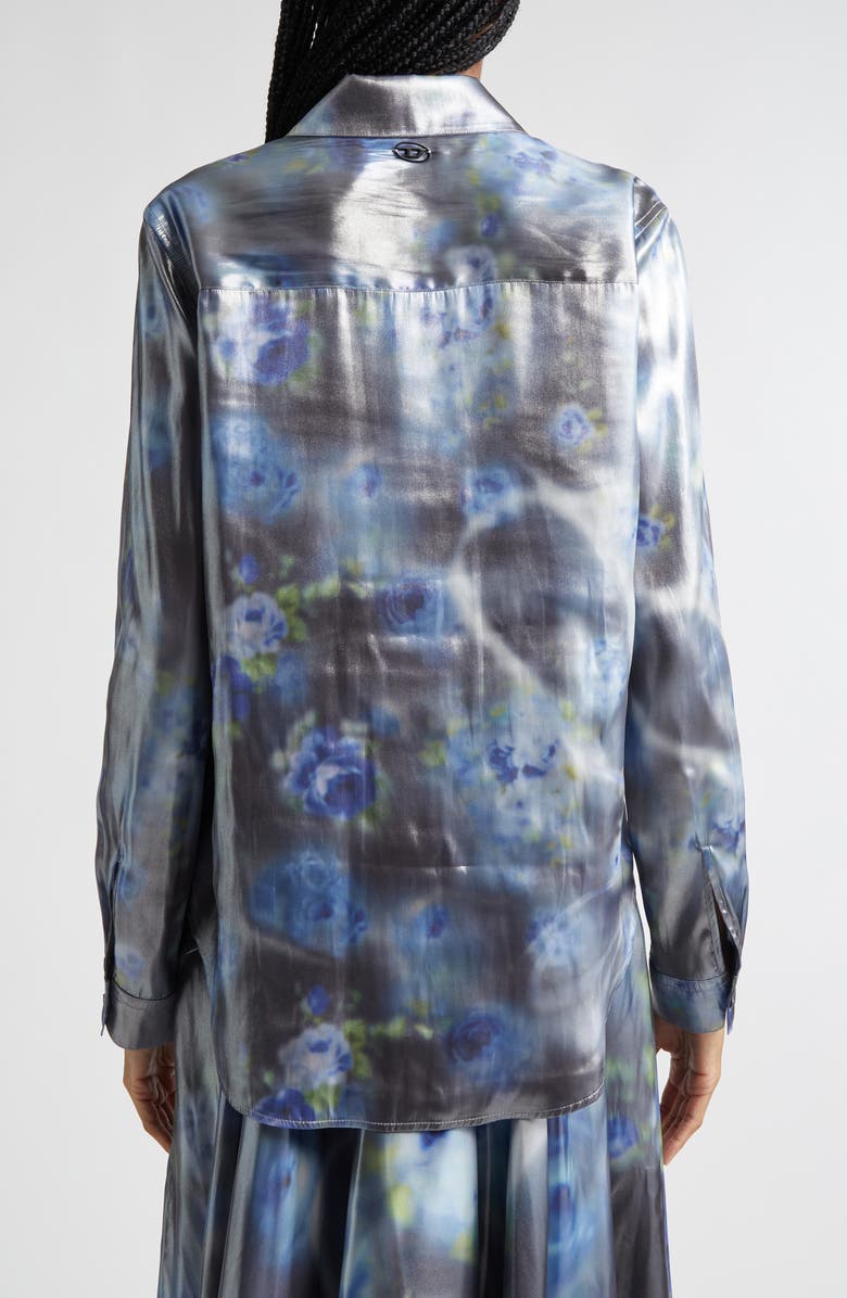 DIESEL<sup
®</sup
Ronor Floral Georgette Button-Up Shirt, Alternate, color, Black