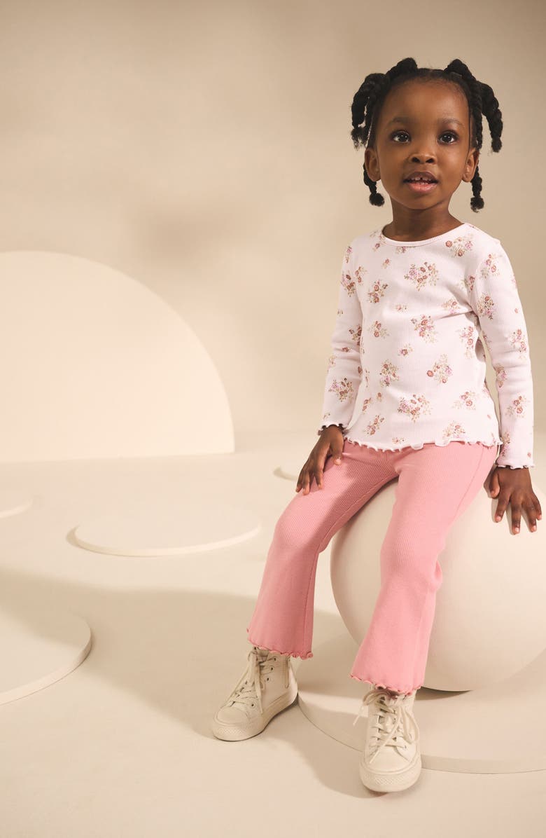 NEXT Kids' Ditsy Rib Long Sleeve Top, Alternate, color, 