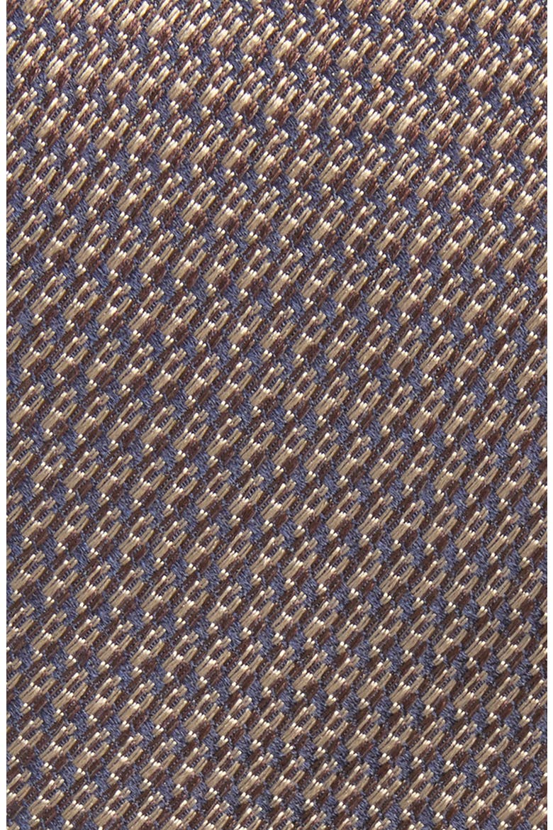 Neat Silk Tie, Alternate, color, BROWN