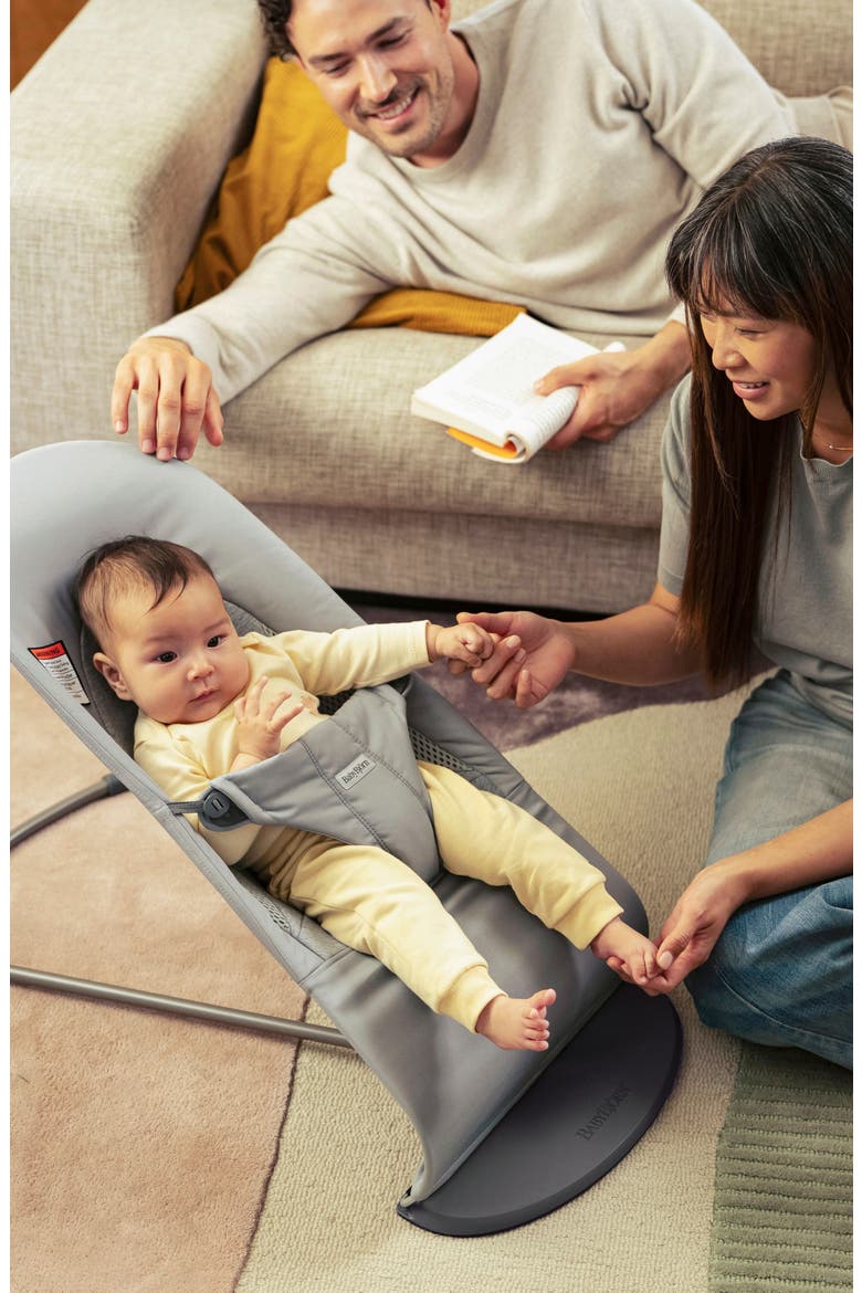 Bouncer Bliss Convertible Quilted Baby Bouncer, Alternate, color, LIGHT GRAY FABRIC