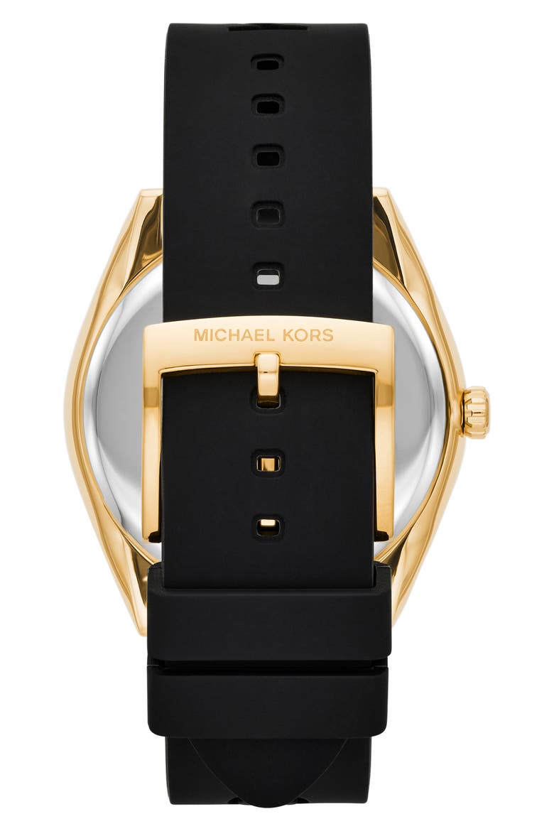 Women's Janelle Gold-Tone Silicone Strap Watch, 42mm, Alternate, color, GOLD