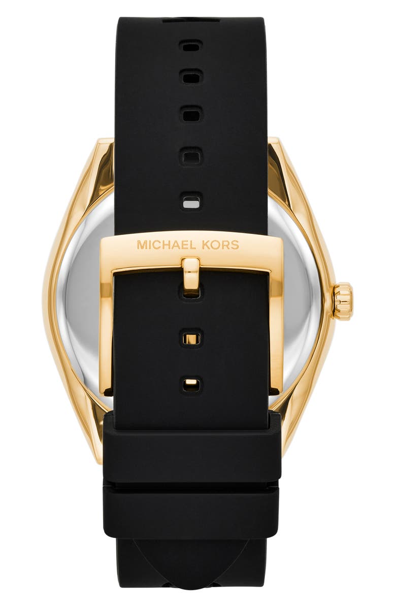 MICHAEL Michael Kors Women's Janelle Gold-Tone Silicone Strap Watch, 42mm, Alternate, color, Gold