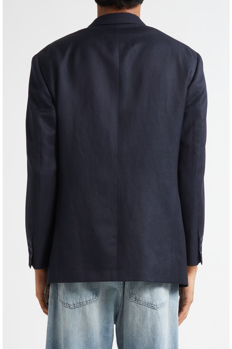 Work in Progress Virgin Wool & Linen Blazer, Alternate, color, BLUE
