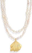 FRASIER STERLING Tropea Freshwater Pearl Layered Necklace