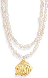 FRASIER STERLING Tropea Freshwater Pearl Layered Necklace