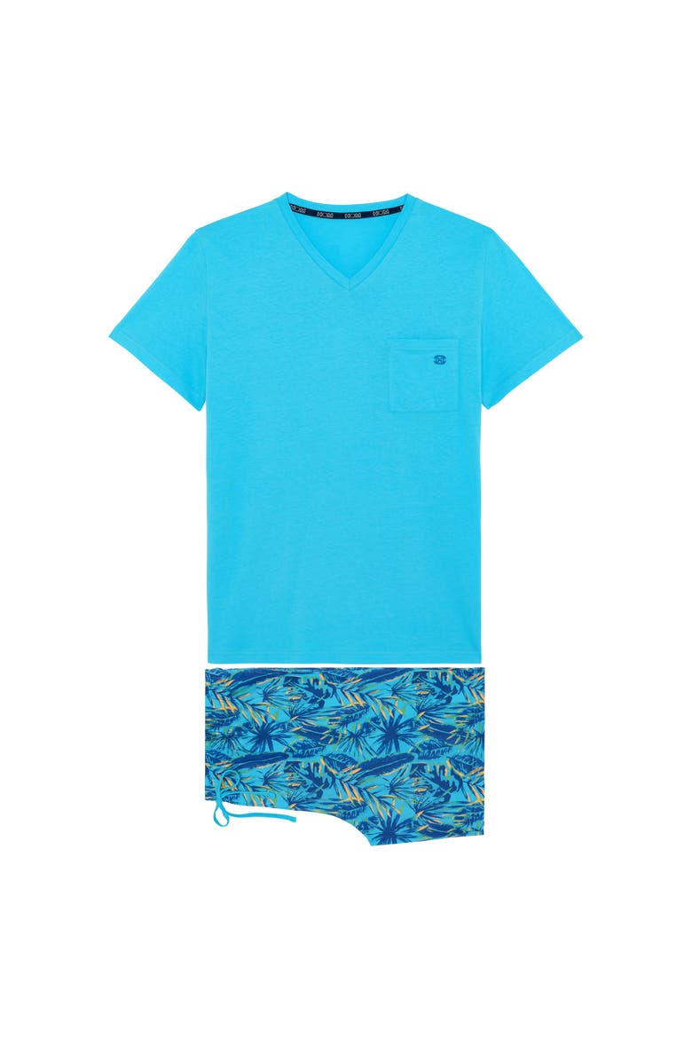 Valley Short Sleepwear, Main, color, Turquoise Print