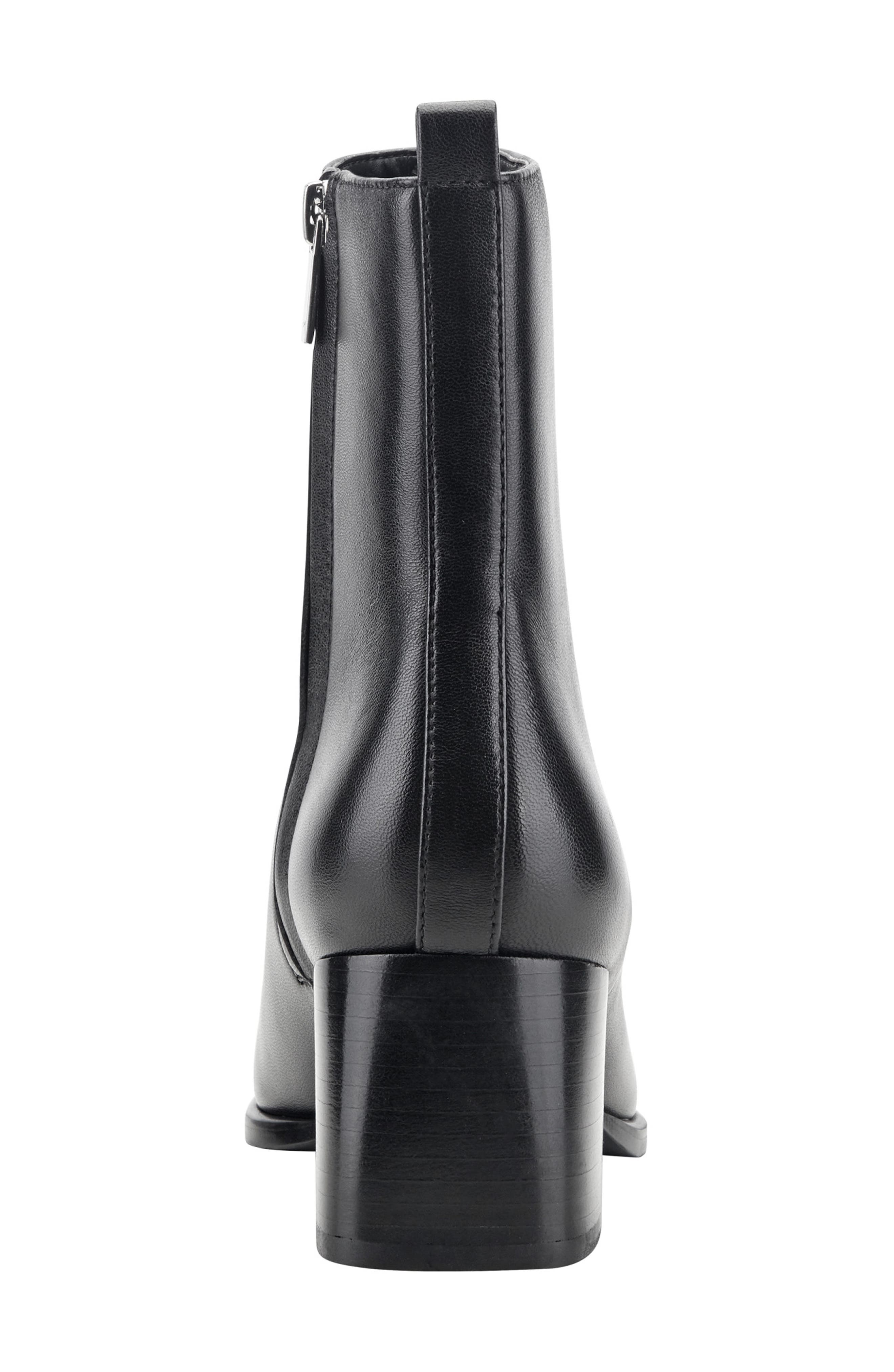 Milley Leather Bootie, Alternate, color, BLACK