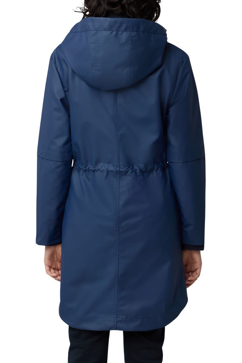 Sophie Hooded Waterproof Raincoat, Alternate, color, LAPIS