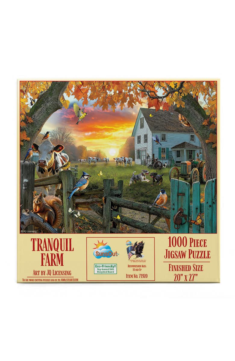 Sunsout Tranquil Farm 1000 piece Jigsaw Puzzle for Adults, Alternate, color, Multicolor