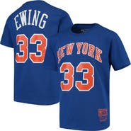 Mitchell & Ness Youth Mitchell & Ness Patrick Ewing Blue New York Knicks Hardwood Classics Name & Number T-Shirt