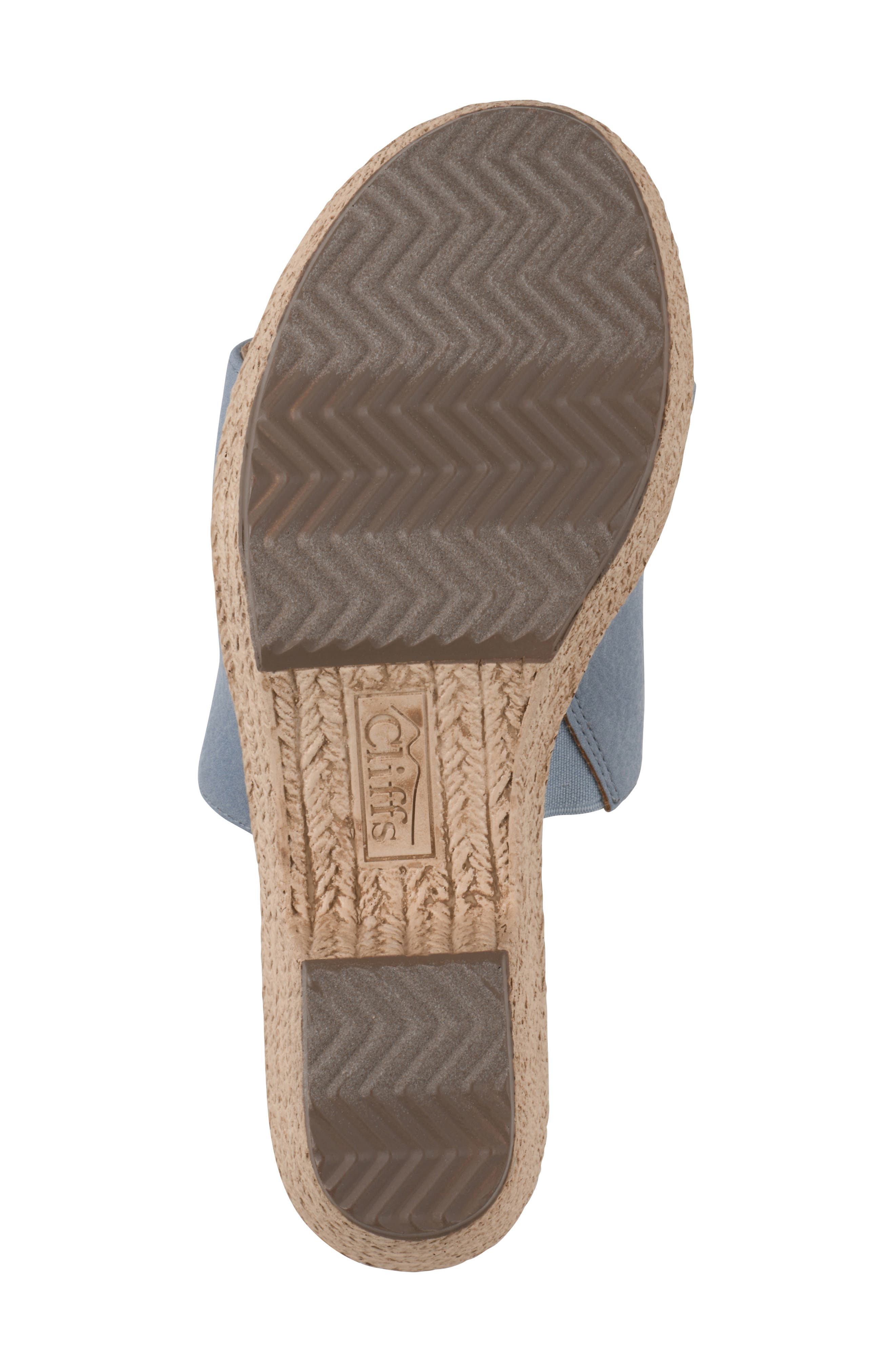 Birkley Wedge Sandal, Alternate, color, PERIWINKLE/ TUMBLED NUBUCK