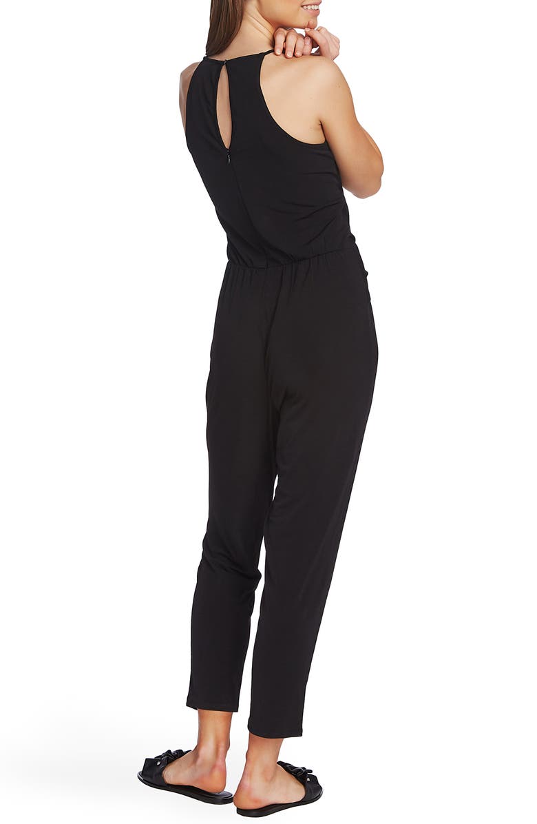 1.STATE Halter Neck Knit Jumpsuit, Alternate, color, 