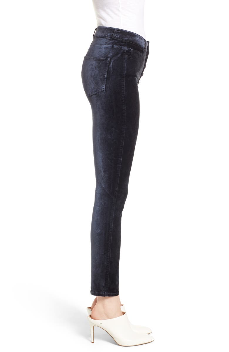 PAIGE Hoxton High Waist Ankle Peg Velvet Jeans, Alternate, color, 