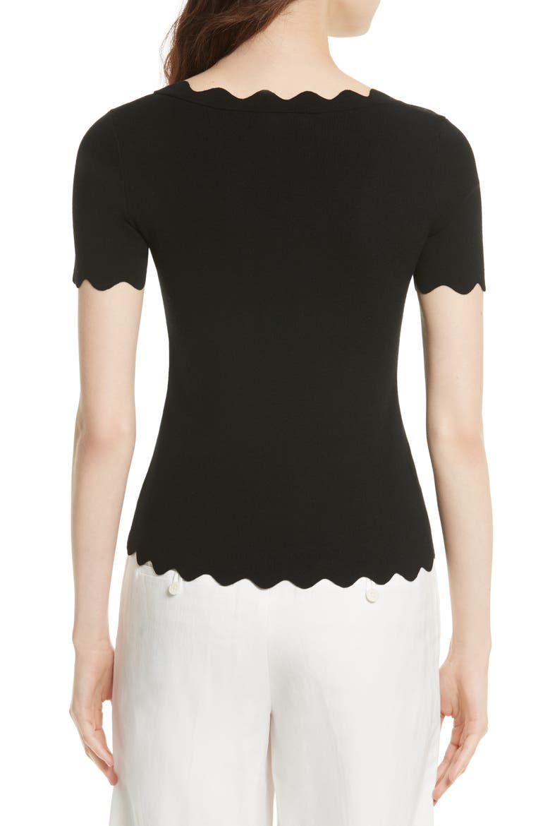 Scallop Top, Alternate, color, BLACK