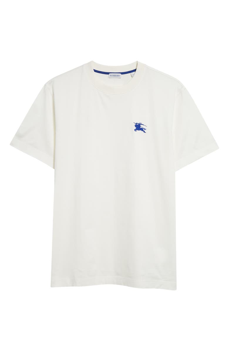 Burberry Embroidered Logo Cotton T-Shirt, Alternate, color, Salt