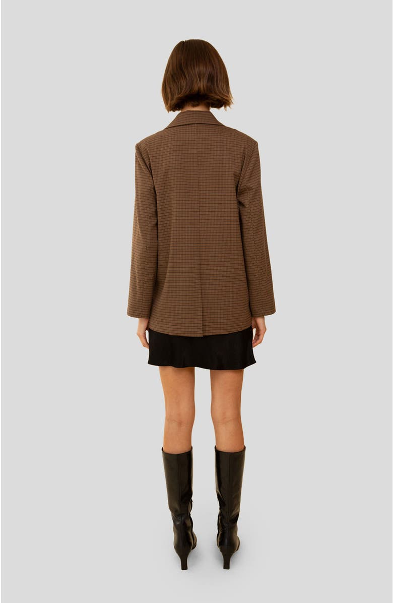 Whimsy + Row Parker Blazer, Alternate, color, Brown Plaid
