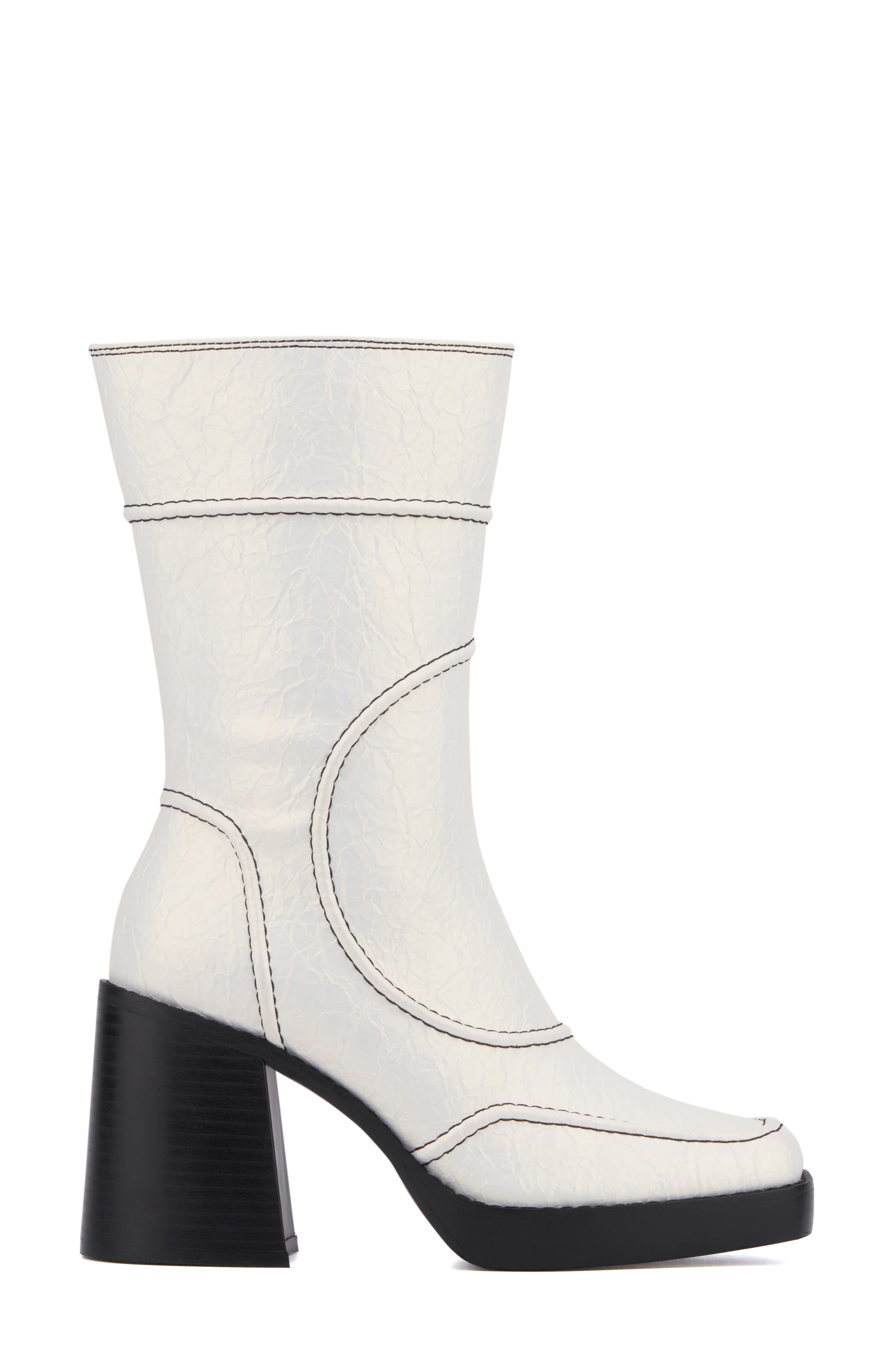 OLIVIA MILLER Pisces Stitched Boot, Alternate, color, White