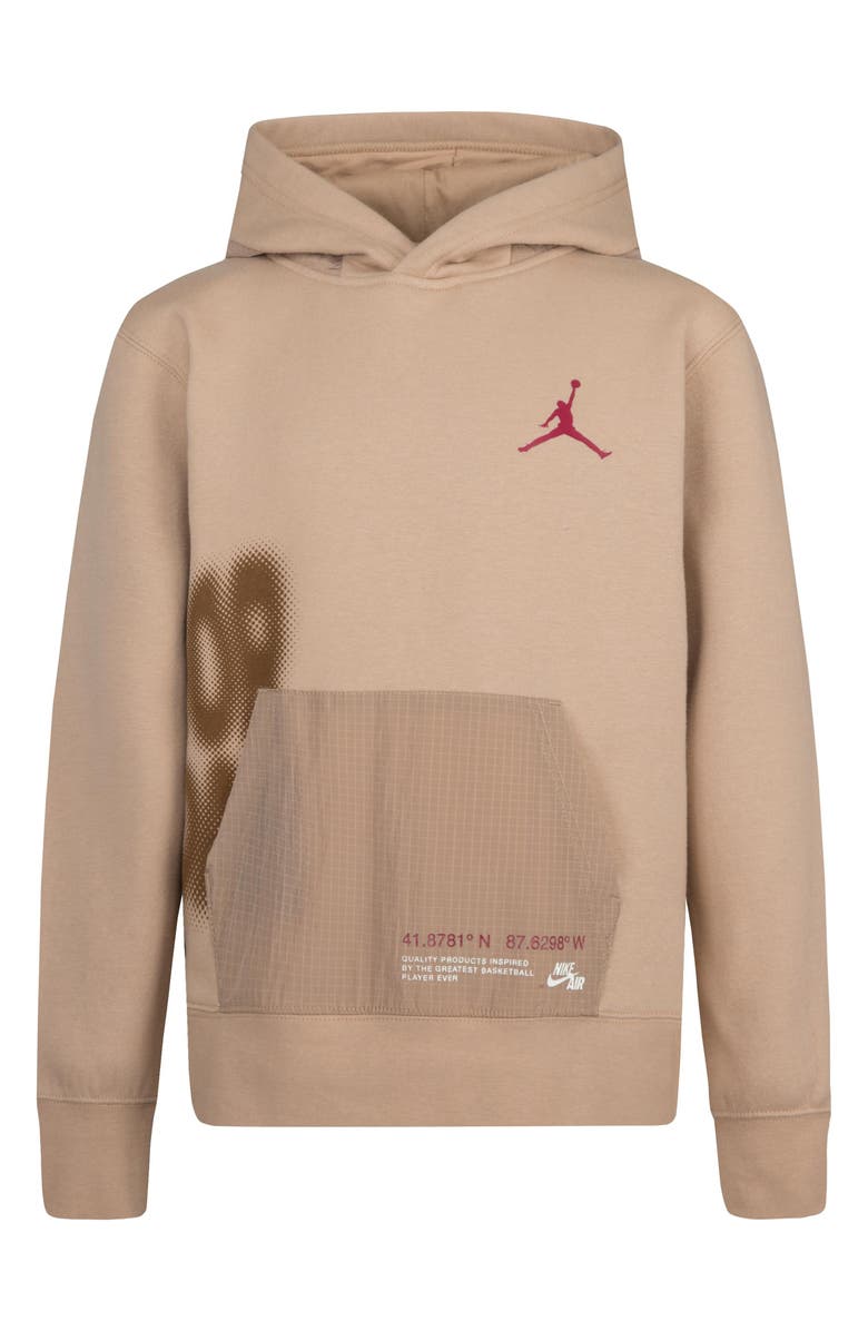 Jordan Kids' Nothing But Nylon Trim Hoodie, Main, color, 
