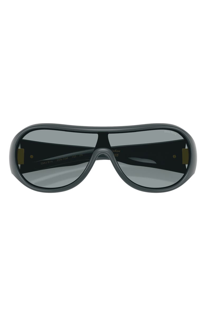 Miu Miu Runway Irregular Sunglasses, Alternate, color, Grey / Dark Grey