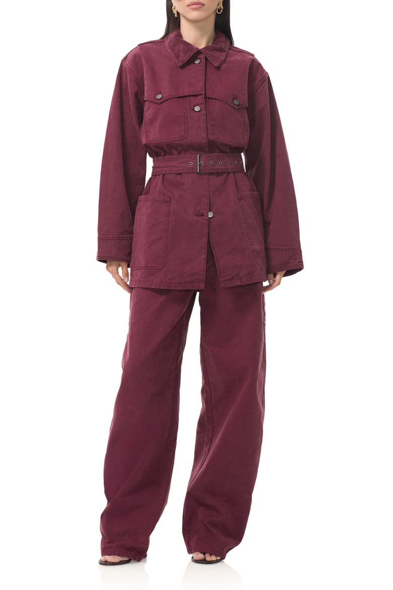 Bexley Corduroy Pocket Barrel Leg Jeans, Alternate, color, PORT ROYALE