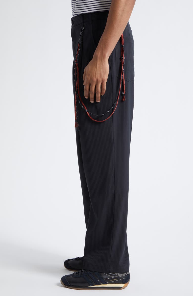 SONG FOR THE MUTE Pleated Loose Fit Pants, Alternate, color, Navy
