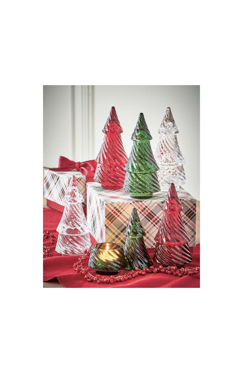 tag Clear Glass Twist Tree Tealight Holder Elegant Candle Holder, Alternate, color, Clear