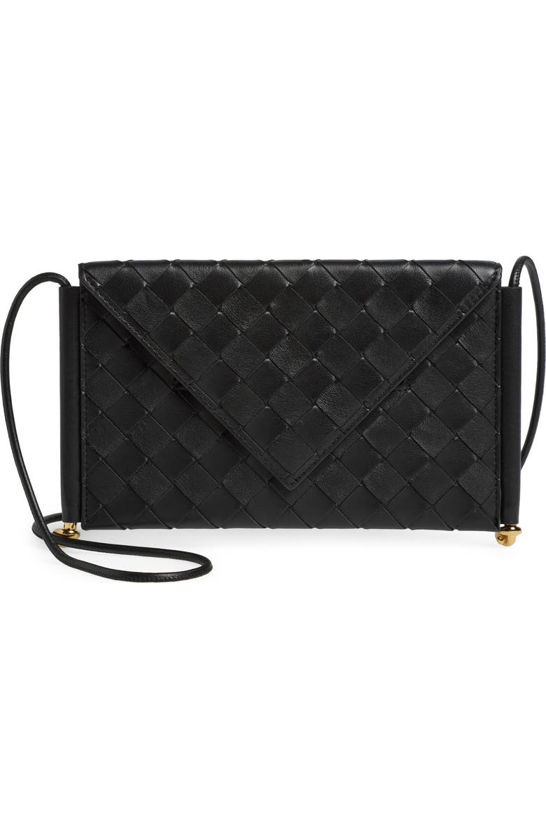 Bottega Veneta Solstice Envelope Intrecciato Leather Crossbody Bag, Main, color,
