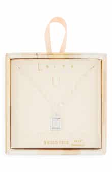 Leith Initial Pendant Necklace