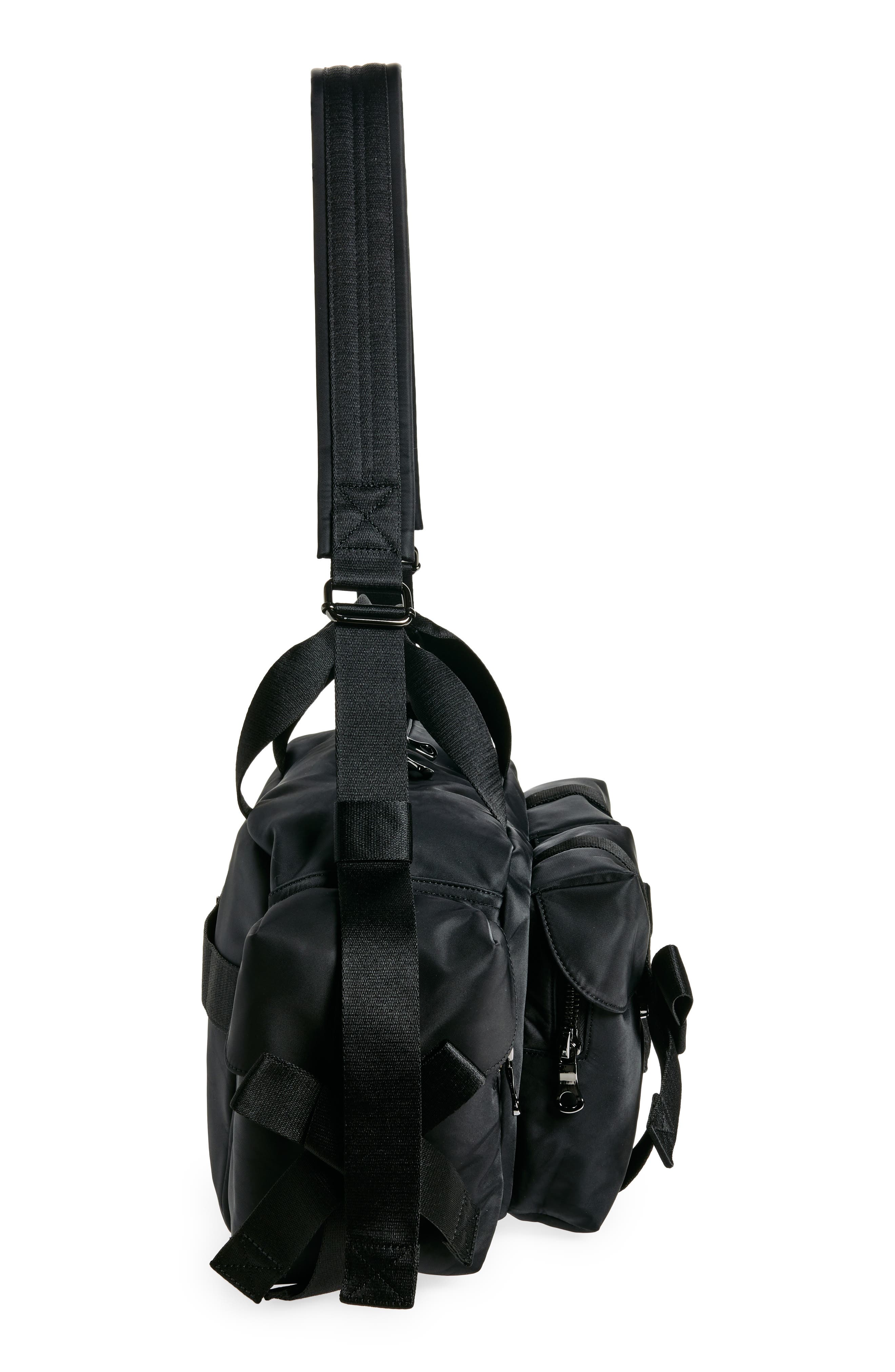 Simone Rocha Classic Bow Satin Duffle Bag, Alternate, color, 