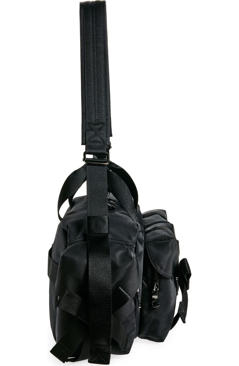 Simone Rocha Classic Bow Satin Duffle Bag, Alternate, color,