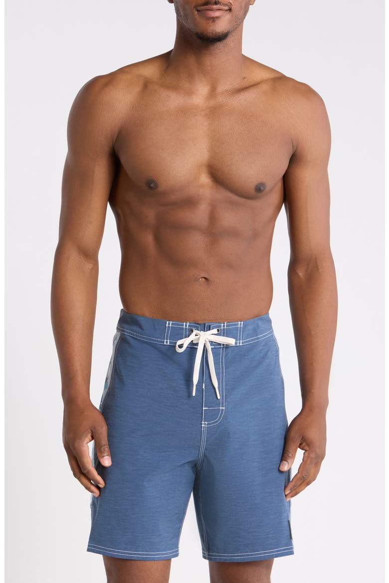 Original Arch 18" Water Repellent Board Shorts, Main, color, DARK DENIM