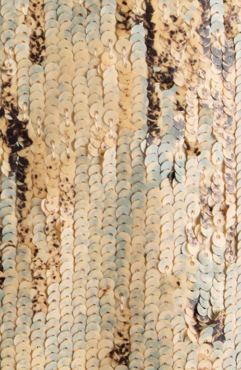 Dries Van Noten Ricca Snakeskin Print Sequin Overcoat, Alternate, color, 