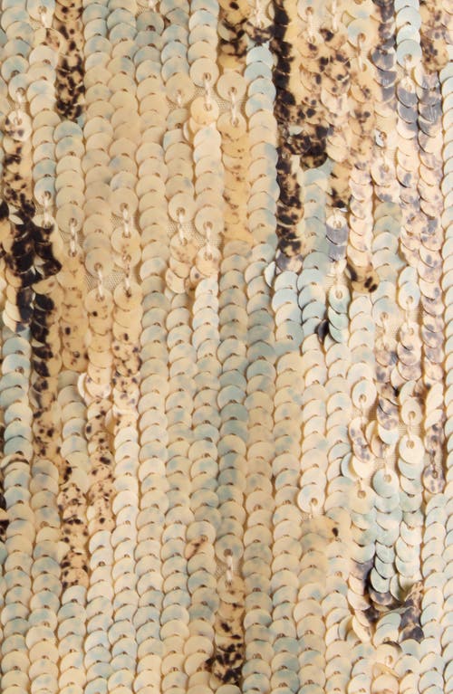DRIES VAN NOTEN DRIES VAN NOTEN RICCA SNAKESKIN PRINT SEQUIN OVERCOAT 