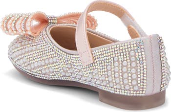 Kids' Faux Pearl Embellished Mary Jane Flat