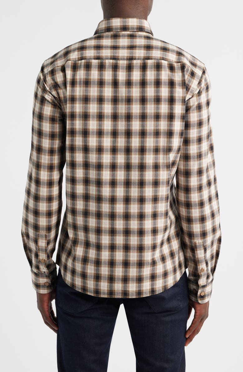 BOSS Roan Slim Fit Plaid Cotton Button-Up Shirt, Alternate, color, Medium Beige